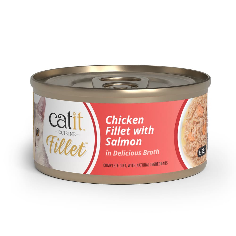 Catit Catit Cuisine Fillet Chicken Salmon Adult Wet Cat Food pet food packaging